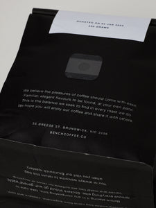 BENCH COFFEE CO. compostable coffee bag